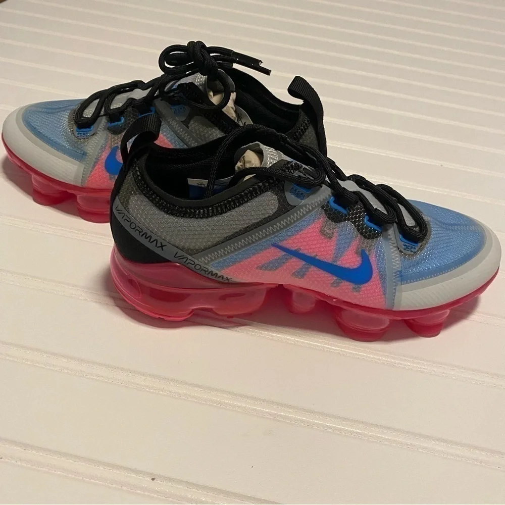 Nike Air VaporMax 2019 GS Photo Blue Pink Blast Size 4.5Y Women 6 AJ2616-008 NWT
